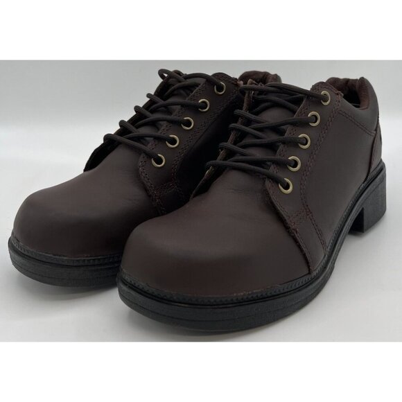 Harley Davidson Motorcycles Women’s Size 9 Dark Brown Leather Heeled Ankle Boots - Picture 2 of 13